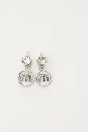 Miu Miu Rhinestone Dangling Earrings