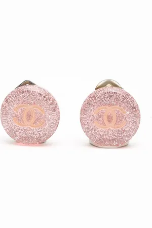 CHANEL Coco Mark Resin Clip-on Earrings