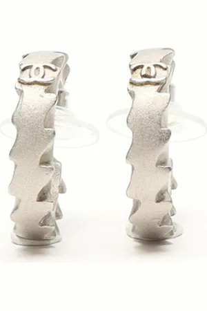 CHANEL Coco Mark Hoop Earrings