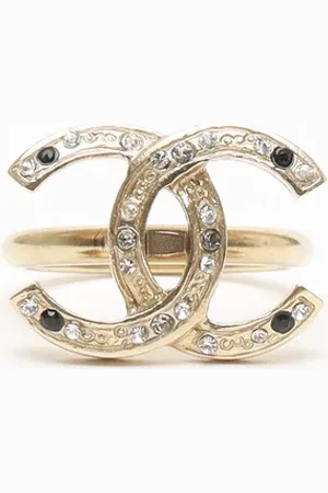 CHANEL Coco Mark Rhinestone Ring