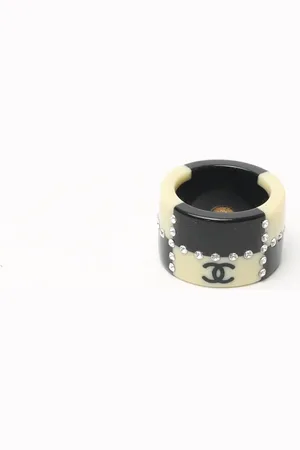 CHANEL Coco Mark Rhinestone Ring