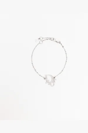 Dior Diorissimo Logo Rhinestons Bracelet
