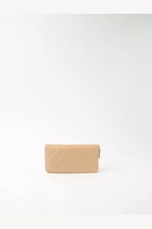 CHANEL Caviar Long Matelasse Wallet