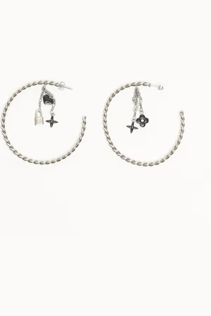 LOUIS VUITTON Creole Sweet Monogram Hoop Earrings