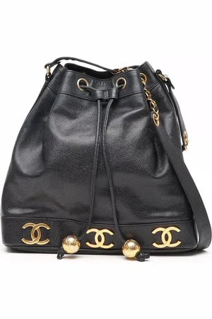 CHANEL CC Caviar Bucket Bag