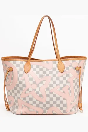 LOUIS VUITTON Damier Azur Tahitienne Neverfull MM Tote Bag