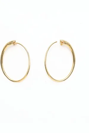 Céline Snake Hoop Earrings