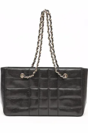 CHANEL CC Embossed Chain Tote Bag