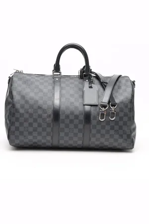 LOUIS VUITTON Damier Graphite Keepall Bandouliére 45 Weekend Bag