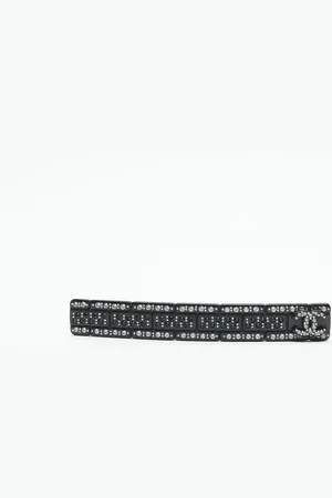 CHANEL CC Logo Rhinestone Hair Clip