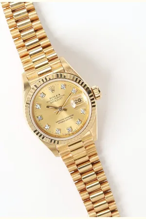 Rolex Lady-Datejust 26mm Ref 69178 18k Diamond Dial Watch