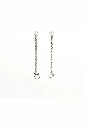 CHANEL Coco Mark Rhinestone cuff Earrings