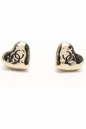 CHANEL Coco Mark Hearts Earrings