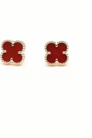 Van cleef Sweet Alhambra Carnelian 18Kt Rose Gold Full Set Earrings