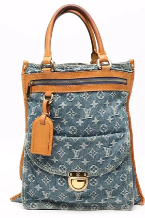 LOUIS VUITTON Monogram Denim Flat Shopper Bag