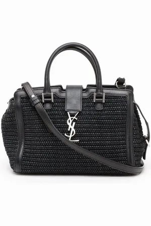 Saint Laurent Baby Raffia Downtown Cabas Bag