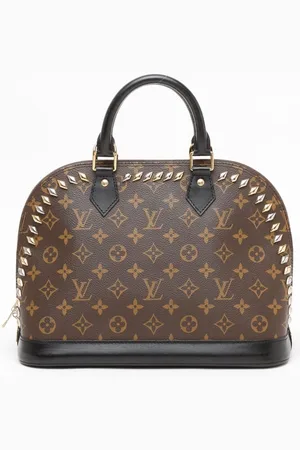 LOUIS VUITTON Monogram Macassar Studded Alma PM Bag