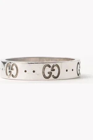 Gucci Gg 18k White Gold Ring
