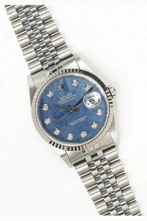 Rolex Rare Datejust 36mm Ref 16234 Sodalite Diamond Dial Watch