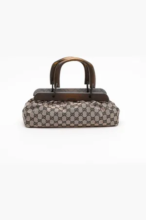 Gucci GG Canvas Wood Handbag