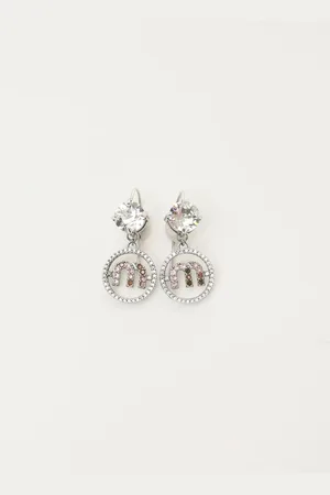 Miu Miu Rhinestone Dangling Earrings