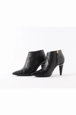 CHANEL CC Pearl Ankle Boots