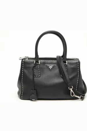 Prada Small Stitched Double-Zip Galleria Tote Bag