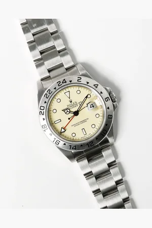 Rolex Explorer II 40mm Ref 16570 Very Rare Tropical Ivory Dial Full Set 1991 Watch