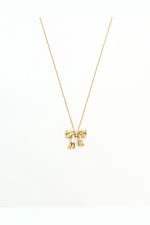 Tiffany & Co. Ribbon Pendant 18kt Yellow Necklace