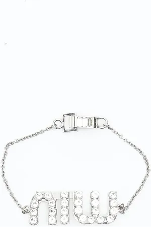 Miu Miu Logo Rhinestone Bracelet