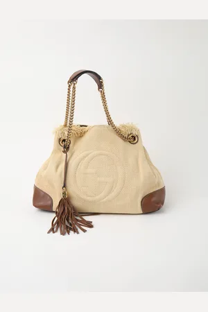 Gucci Soho Raffia Chain Tote