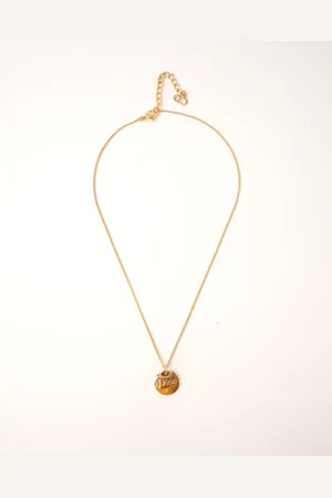 Dior Logo Plate Necklace