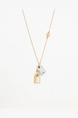 LOUIS VUITTON Monogram Chain Pendant Necklace