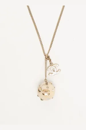 CHANEL Coco Mark Rhinestone Necklace