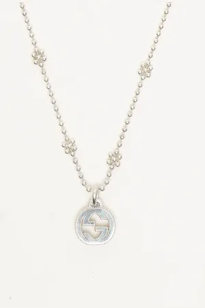 Gucci Interlocking G Flower Chain Necklace