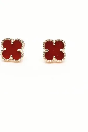 Van cleef Sweet Alhambra Carnelian 18Kt Rose Gold Full Set Earrings