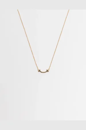 Tiffany & Co. T Smile Mini 18kt Yellow Necklace