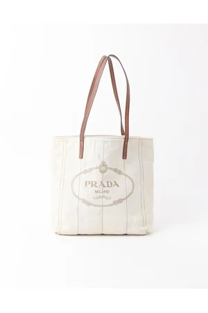 Prada Denim Logo Tote Bag