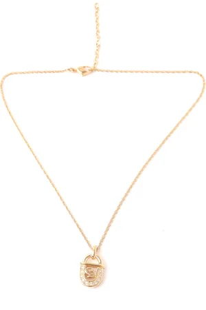 Dior CD Strasssteine Vorhängeschloss Charm Halskette