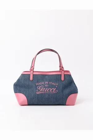 Gucci Denim Logo Tote
