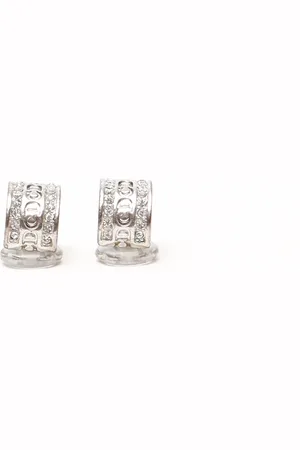 Dior Hoop Rhinestone Clip-on Earrings