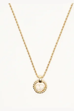 Dior Twist Ring Logo Necklace