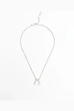 Dior CD Ribbon Strasssteine Halskette