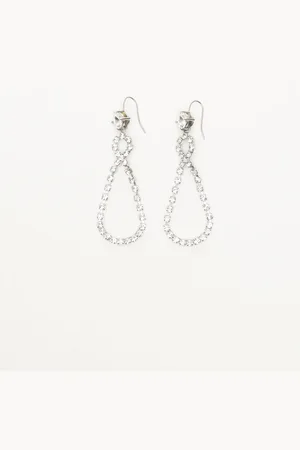 Miu Miu Rhinestone Dangling Earrings