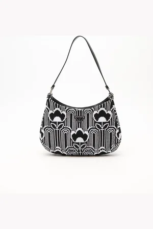 Prada Maglia Cleo Jacquard Shoulder Bag
