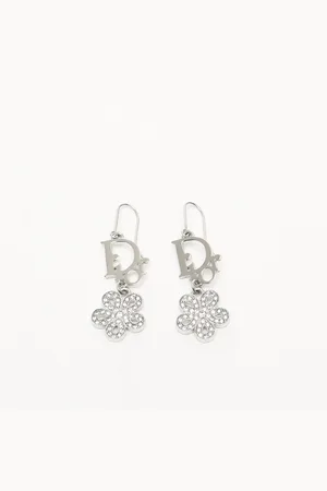 Dior Vintage CD Rhinestone Earrings