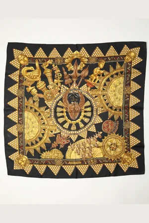 Hermès HERMÈS Carré 90 Lor Des Chefs Silk Scarf