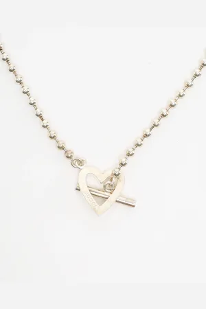 Gucci Ball Chain Heart Necklace