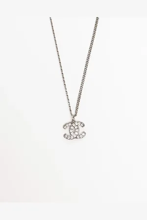CHANEL Coco Mark Rhinestone and Pearl Necklace