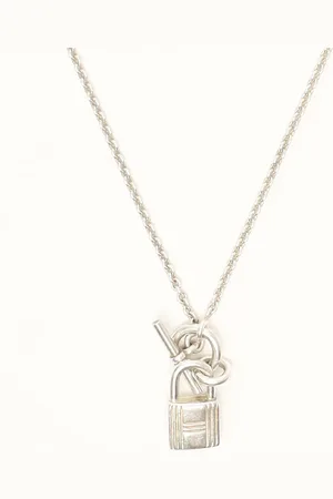 Hermès HERMÈS Kelly Cadenas Silber Halskette